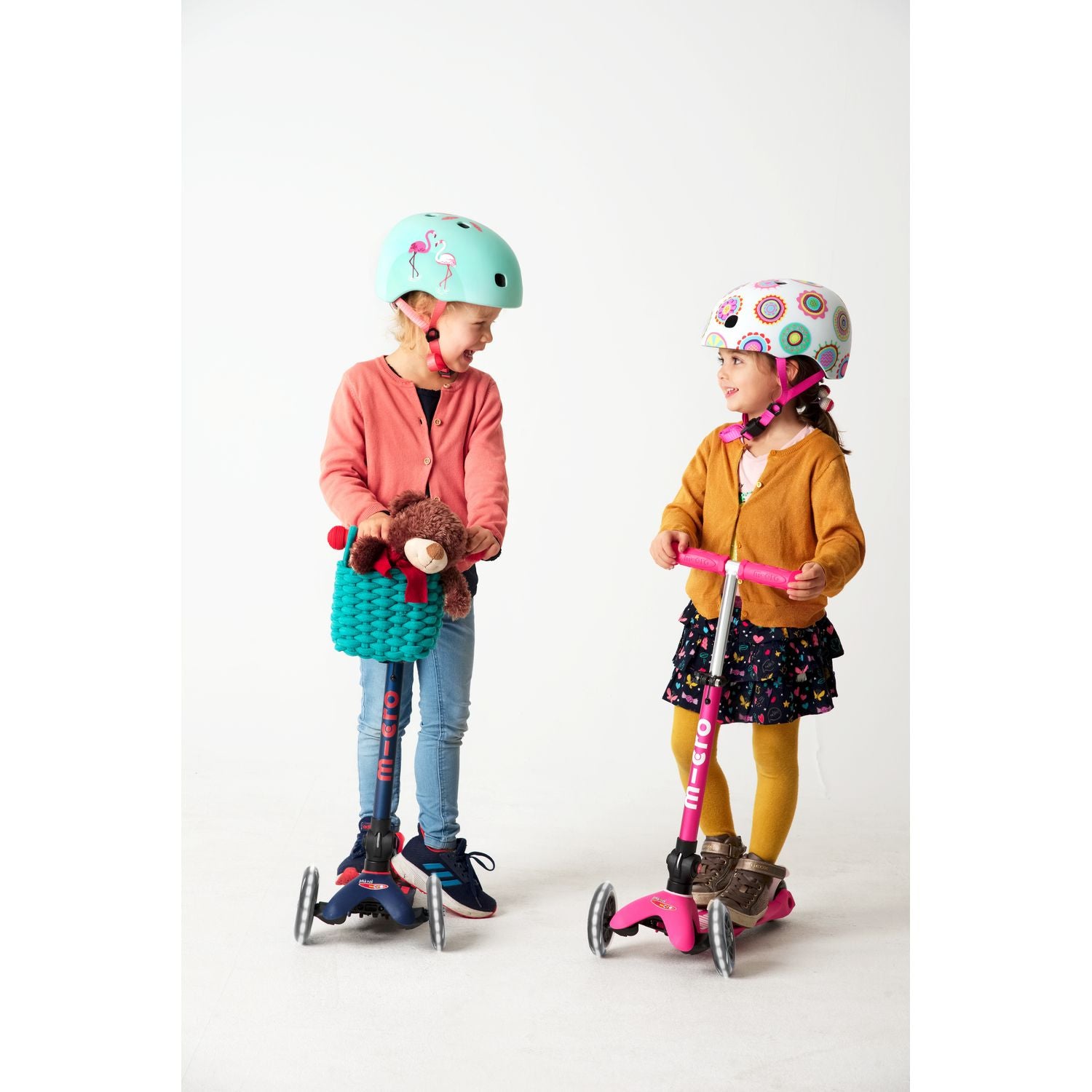 Micro Woven Cotton Scooter Basket - Green