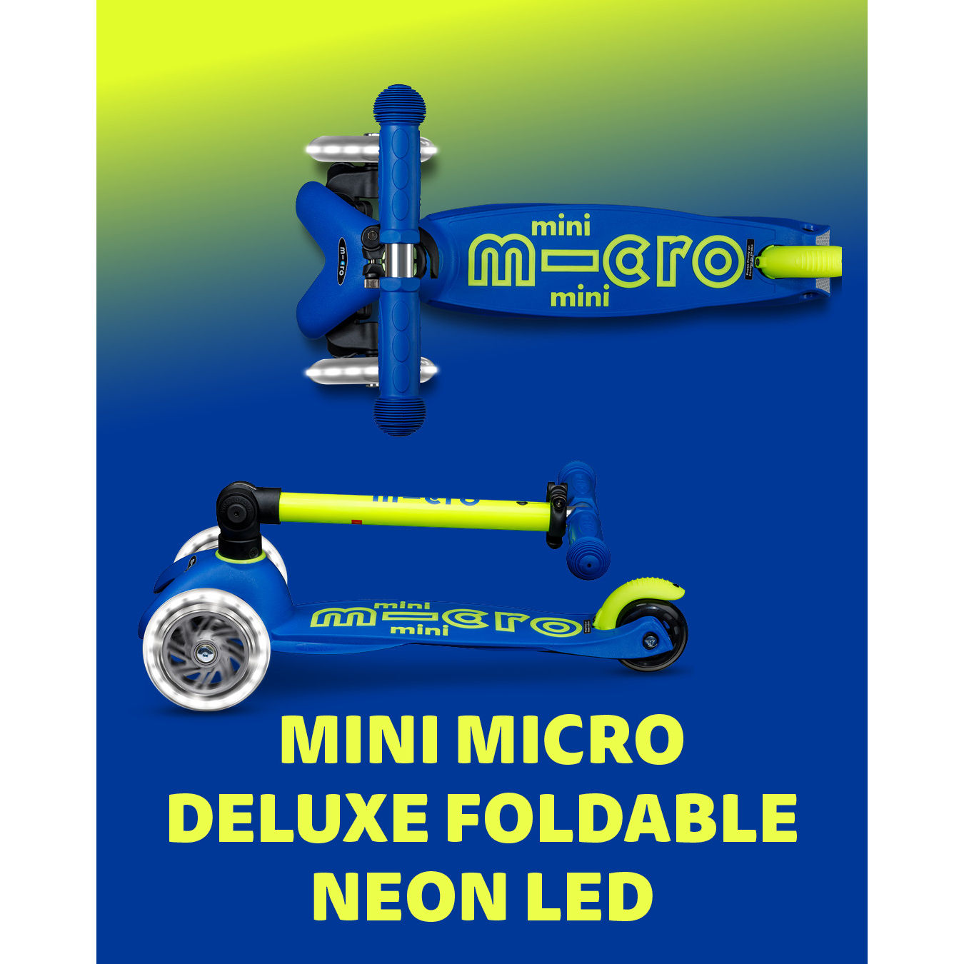 Micro Mini Deluxe Foldable Neon LED - Canary Yellow