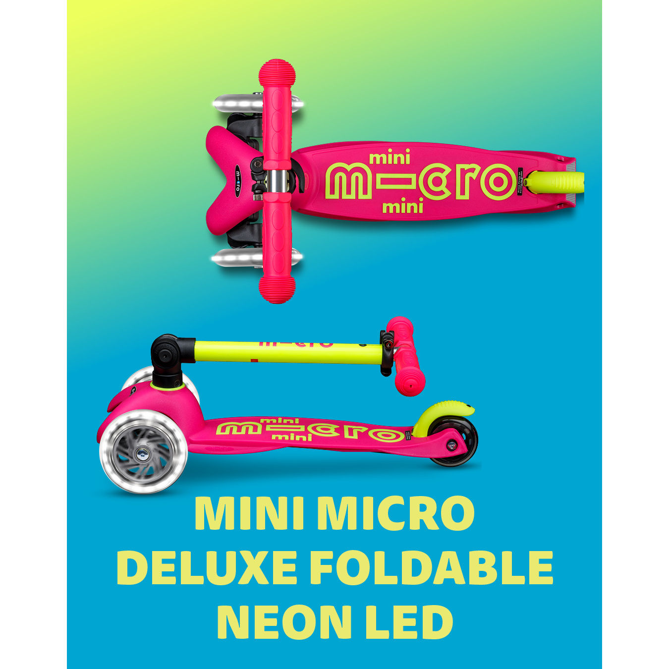 Micro Mini Deluxe Foldable Neon LED - Flamingo Yellow