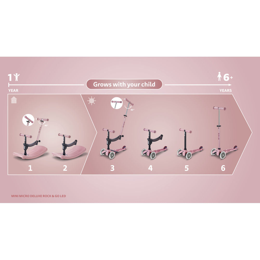 Micro Mini Deluxe Rock & Go LED - Dusty Rose
